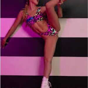 Cleo the hurricane  monokini Vibrant Multicolor Leopard Print